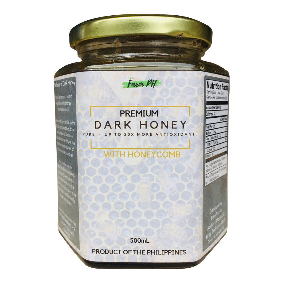 Antioxidant Premium Pure Raw Wild DARK Honey - FREE SHIPPING