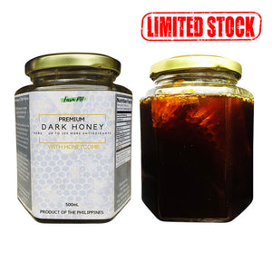 Antioxidant Premium Pure Raw Wild DARK Honey - FREE SHIPPING